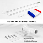 Load image into Gallery viewer, G128 Combo Pack: 6 Feet Tangle Free Spinning Flagpole (Silver) Netherlands Dutch Flag 3x5 ft Printed 150D Brass Grommets (Flag Included) Aluminum Flag Pole