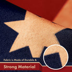 Load image into Gallery viewer, G128 2 Pack: Bennington 76 TeaStained Flag  3x5 Ft  LiteWeave Pro Series Printed 300D Polyester  Historical Flag, Vibrant Colors, Brass Grommets, Thicker and More Durable Than 100D 75D Polyester