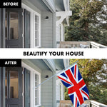Load image into Gallery viewer, G128  6 Feet Tangle Free Spinning Flagpole (Silver) United Kingdom Brass Grommets Printed 3x5 ft (Flag Included) Aluminum Flag Pole