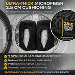 Load image into Gallery viewer, Shoe Washing Machine Bag 2 Pack for Washer &amp; Dryer Thick Padded Sneaker Laundry Bags with Mesh Panels Zipper Protective Shoe Washer Bag for Running &amp; Gym Shoes