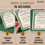 Load image into Gallery viewer, 50 Pack Premium Green Certificate Holders 8.5 x 11 inch Heavyweight 300gsm Cardstock Diploma Holder &amp; Certificate Folder Award Certificate Folders for Graduation with Gold Foil Diploma Cover