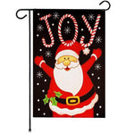 Load image into Gallery viewer, G128 Garden Flag Joyful Santa  12x18 Inch  Printed Blockout Polyester  Christmas Decoration