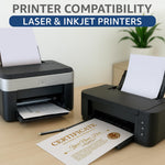 Load image into Gallery viewer, 200 Certificate Paper 8.5 x 11 inch for Printing Blank Certificate Papers for Award Certificates &amp; Diploma Paper Premium White Award Papers Cardstock for Awards &amp; Certificates Graduation