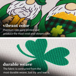 Load image into Gallery viewer, G128 Combo Pack: Garden Flag Stand Black 36 in x 16 in &amp; Garden Flag Happy St. Patrick's Day Decoration Decoration Three Leprechaun Gnomes 12x18 DoubleSided Burlap Fabric