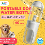 Load image into Gallery viewer, Portable Dog Water Bottle Dispenser 12 Oz 11.8 x 7.9 x 9.2 Inch Pet Water Bottles for Dogs on Walks ABS Dog Travel Water Bottle with Silicone Strap &amp; Cotton Filter