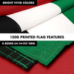 Load image into Gallery viewer, G128 Combo Pack: 6 Ft Tangle Free Spinning Flagpole (Silver) &amp; United Arab Emirates Flag 3x5 Ft Printed 150D Polyester, Brass Grommets (Flag Included) Aluminum Flag Pole