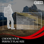 Load image into Gallery viewer, G128 5 Pack: Puerto Rico Puerto Rican Flag  2x3 Ft  StormFlyer Series Embroidered 220GSM Spun Polyester  Embroidered Design, Indoor/Outdoor, Brass Grommets, Heavy Duty, All Weather