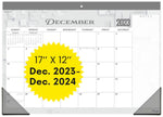 Load image into Gallery viewer, Desk Calendar 2024 17x12 Wall Calendar Thick Paper &amp; Notes Section Runs from December 2023 December 2024 (Gray)