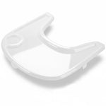 Load image into Gallery viewer, Tray Cover for Stokke Tripp Trapp High Chair Clear  Easy Clean Glossy Surface with Suction Plate Lock Perfect Snap On Fit Protects Original Tray Dishwasher Safe