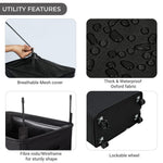 Load image into Gallery viewer, Slim Rolling Laundry Hamper   Roll Hamper On Wheels   Standable Corner Bin   52L Handy Storage Basket   Slim Laundry Basket   Waterproof Dirty Clothes Hamper   15×8×22  (22 Inches Black)