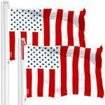 Load image into Gallery viewer, G128 2 Pack: Civil Peace USA Flag  3x5 Ft  LiteWeave Pro Series Printed 150D Polyester  Indoor/Outdoor, Vibrant Colors, Brass Grommets, Thicker and More Durable Than 100D 75D Polyester