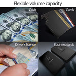 Load image into Gallery viewer, Money Clip RFID Blocking Wallet Slim Carbon Fiber Card Holder Metal Men''s Gift