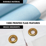 Load image into Gallery viewer, G128 Combo Pack: 6 Feet Tangle Free Spinning Flagpole (Silver) Chicago City Flag 3x5 ft Printed 150D Brass Grommets (Flag Included) Aluminum Flag Pole