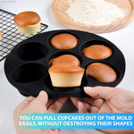 Load image into Gallery viewer, Air Fryer Muffin Pan   3.5 5.8L Compatible 7 Cup Tray Nonstick Silicone Muffin Pans for Baking Air Fryer Silicone Egg Mold with 7.09 x7.09 x0.28  Size   Easy Use and Smooth Cleaning Functionality
