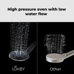 Load image into Gallery viewer, Black High Pressure Shower Head with Handheld 8 Spray Settings Removable Head
