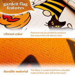 Load image into Gallery viewer, G128 Combo Pack: Garden Flag Stand Black 36 in x 16 in &amp; Garden Flag Happy Halloween Decoration Gnome with Pumpkin and Black Cat 12x18 DoubleSided Blockout Fabric