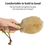 Load image into Gallery viewer, Sisal Dry Body Brush Natural Bristle Exfoliating Brush Body Scrubber for Skincare and Beauty to Improve Blood Circulation Exfoliate Skin Healthy Therapeutics Reduce Cellulite Stop Ingrown Hairs
