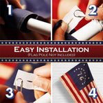 Load image into Gallery viewer, G128 Bennington TeaStained Flag  1x1.5 Ft  Pole Sleeve Embroidered 420D Polyester  Embroidered Stars, Sewn Stripes, Brass Grommets, Indoor/Outdoor, Vibrant Colors, Quality Polyester