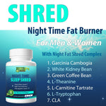 Load image into Gallery viewer, Weight Loss Sleep Aid Night Time Shred Fast Fat Burner, Melatonin L theanine Cla Ashwagandha Valerian Root 5HTP Pill, Appetite Suppressant Metabolism Booster Calm Supplement for Women Men, 60 Capsule
