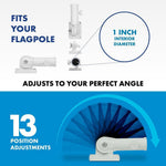 Load image into Gallery viewer, G128 Combo Pack: 6 Ft Tangle Free Spinning Flagpole (Silver) &amp; Malaysia Flag 3x5 Ft Printed 150D Polyester, Brass Grommets (Flag Included) Aluminum Flag Pole