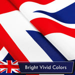 Load image into Gallery viewer, UK British Flag 3x5 Ft 10Pack Printed Polyester By G128