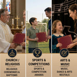 Load image into Gallery viewer, 50 Pack Premium Burgundy Certificate Holders 8.5 x 11 inch Heavyweight 300gsm Cardstock Diploma Holder &amp; Certificate Folder Award Certificate Folders for Graduation with Gold Foil Diploma Cover