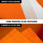 Load image into Gallery viewer, G128 Combo Pack: 5 Ft Tangle Free Aluminum Spinning Flagpole (White) &amp; Solid Orange Color Flag 2.5x4 Ft, LiteWeave Pro Series Printed 150D Polyester  Pole with Flag Included