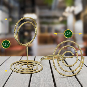 10 Pack Table Number Holders for Wedding Gold Place Card Holder Table Sign Holders Picture Photo Holders for Tables Mini Table Number Stands Gold Small Gold Table Number Holders Clip Stand