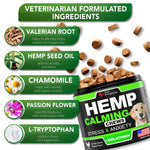 Load image into Gallery viewer, Hemp Calming Chews for Dogs 120 Count Anxiety &amp; Stress Relief