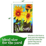 Load image into Gallery viewer, G128 Garden Flag Welcome Sunflowers Blue Sky  12x18 Inch  Printed Blockout Polyester  Everyday Decoration