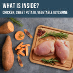 Load image into Gallery viewer, Chicken Jerky Dog Treats Human Grade Grain Free Organic Meat All Natural High Protein Dried Strips Best Chews for Training Small &amp; Large Dogs Bulk Soft Pack Made for USA 24 Oz. (Sweet Potato)