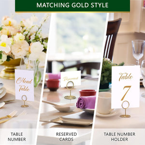 10 Pack Table Number Holders for Wedding Gold Place Card Holder Table Sign Holders Picture Photo Holders for Tables Mini Table Number Stands Gold Small Gold Table Number Holders Clip Stand
