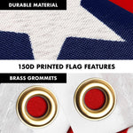 Load image into Gallery viewer, G128 Combo Pack: 6 Ft Tangle Free Aluminum Spinning Flagpole (White) &amp; American USA 51 Stars Flag 3x5 Ft, LiteWeave Pro Series Printed 150D Polyester  Pole with Flag Included
