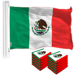 Load image into Gallery viewer, G128 10 Pack: Mexico Mexican Flag  2x3 Ft  LiteWeave Pro Series Printed 150D Polyester Country Flag, Indoor/Outdoor, Vibrant Colors, Brass Grommets, Thicker and More Durable Than 100D 75D Polyester