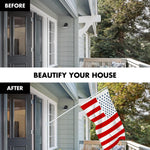 Load image into Gallery viewer, G128 Combo Pack: 6 Ft Tangle Free Aluminum Spinning Flagpole (White) &amp; Civil Peace USA Flag 3x5 Ft, LiteWeave Pro Series Printed 150D Polyester  Pole with Flag Included