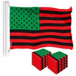 Load image into Gallery viewer, G128 10 Pack: Afro American Black Liberation BLM Flag  3x5 Ft  LiteWeave Pro Series Printed 150D Poly  Indoor/Outdoor, Vibrant Color, Brass Grommets, Thicker and More Durable Than 100D Polyester