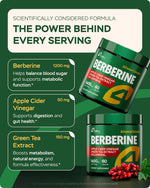 Load image into Gallery viewer, Berberine HCL 1200mg &amp; Japanese Green Tea Extract 150mg Supplement for Metabolic Support with Apple Cider Vinegar &amp; Goldenseal Body Composition Digestive &amp; Immune Support 60 Capsules