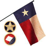 Load image into Gallery viewer, G128 Texas TeaStained TX State Flag  3x5 Ft  Pole Sleeve Embroidered 420D Polyester  Embroidered Stars, Sewn Stripes, Brass Grommets, Indoor/Outdoor, Vibrant Colors, Quality Polyester