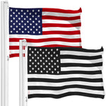 Load image into Gallery viewer, G128 Combo Pack: American USA Flag &amp; American USA Black and White Flag 3x5 Ft Printed 150D Polyester