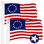 Load image into Gallery viewer, G128 2 Pack: Betsy Ross Flag  6x10 Ft  ToughWeave Series Embroidered 300D Polyester  Historical Flag, Embroidered Design, Indoor/Outdoor, Brass Grommets
