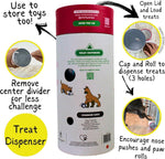 Load image into Gallery viewer, 3-in-1 Enrichment Tube for Dogs Tug Treat Dispenser &amp; Snuffle Ball Lavender