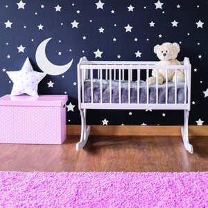 White Stars Stickers 220 Pcs Space Themed Bedroom Constellation Wallpaper Decals