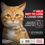 Load image into Gallery viewer, Leather Cat Collar with Removable Bell and QR ID Tag for Small Medium and Large Breeds Adjustable Long Lasting Classic Kitten Collars Boy &amp; Girl