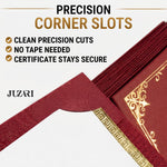 Load image into Gallery viewer, 50 Pack Premium Burgundy Certificate Holders 8.5 x 11 inch Heavyweight 300gsm Cardstock Diploma Holder &amp; Certificate Folder Award Certificate Folders for Graduation with Gold Foil Diploma Cover