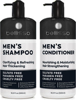 Load image into Gallery viewer, Mens Shampoo and Conditioner Set Sulfate Free and Clarifying For Men with Oily to Normal Hair Moisturizing and Thickening Biotin Keratin Tea Tree Oil Caffeine and Peppermint for Dandruff