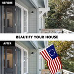 Load image into Gallery viewer, G128 Combo Pack: 6 Ft Tangle Free Aluminum Spinning Flagpole (Silver) &amp; Betsy Ross Flag 3x5 Ft, ToughWeave Series Embroidered 300D Polyester  Pole with Flag Included