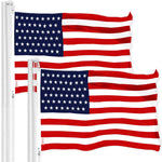 Load image into Gallery viewer, G128 2 Pack: American USA 51 Stars Flag  3x5 Ft  LiteWeave Pro Series Printed 150D Polyester  Indoor/Outdoor, Vibrant Colors, Brass Grommets, Thicker and More Durable Than 100D 75D Polyester