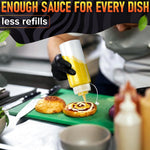 Load image into Gallery viewer, 6 Pack Plastic Condiment Squeeze Bottles 24oz Refillable Squirt Bottles with Narrow Tip Leak Resistant Great for Oil Sauces Ketchup Mayonnaise Syrup Dressing BBQ Stations &amp; Catering Use