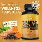 Load image into Gallery viewer, Turmeric Supplement Mood Mobility and Joint Support Supplement 1000 Mg 120 Pills
