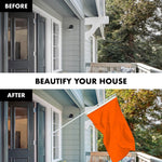 Load image into Gallery viewer, G128 Combo Pack: 5 Ft Tangle Free Aluminum Spinning Flagpole (White) &amp; Solid Orange Color Flag 2x3 Ft, LiteWeave Pro Series Printed 150D Polyester  Pole with Flag Included